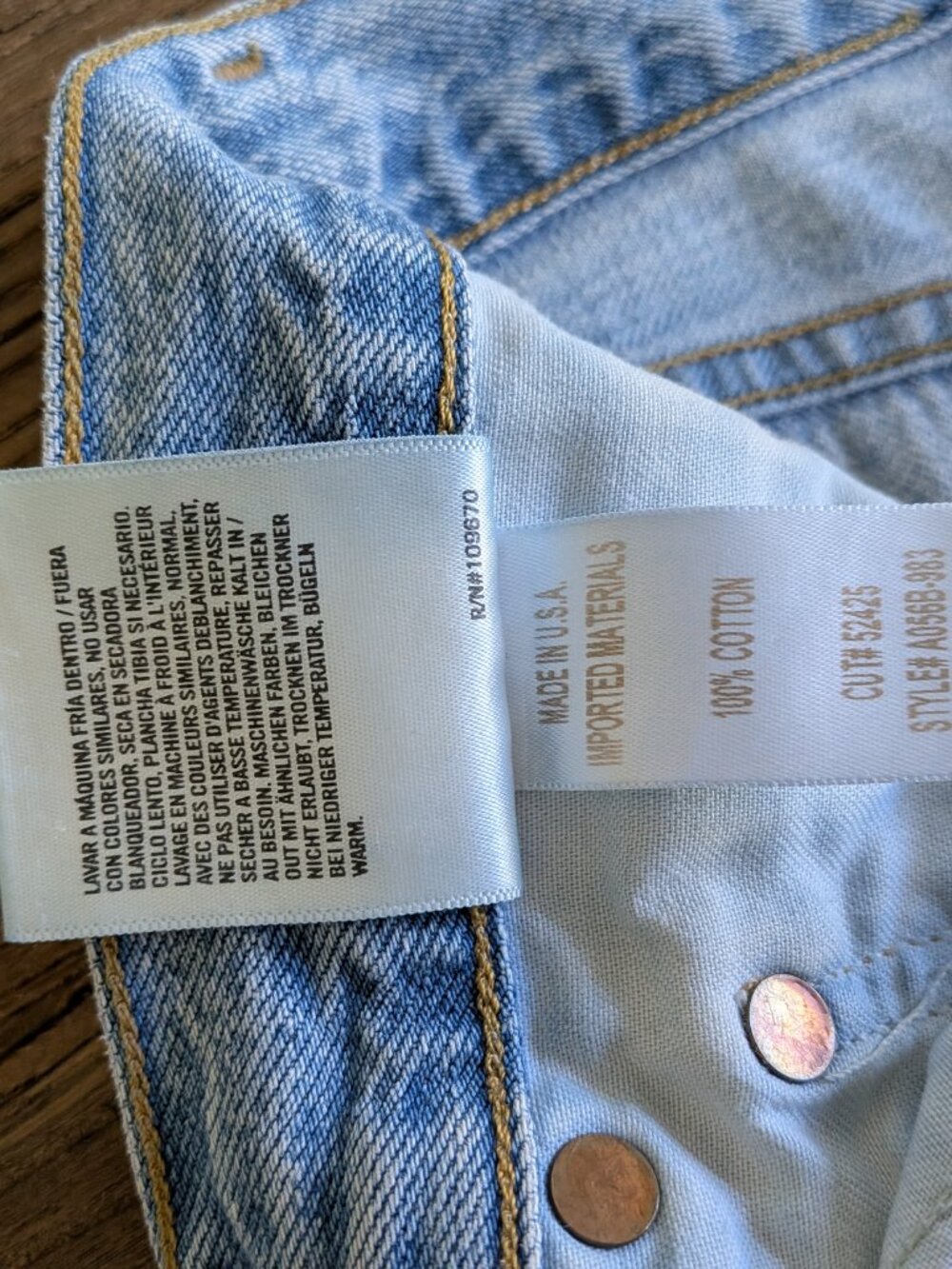 Agolde Riley High Rise Straight Crop Size 27 - Picture 9 of 14